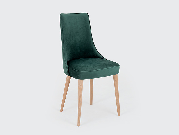 krzesła Wygodne klasyczne krzesło KIKO - zielone, buk naturalny