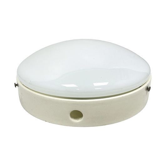 plafony Stary ceramiczny plafon lampa warsztatowa ZAOS Wilkasy Polska lata 50/60. Loft