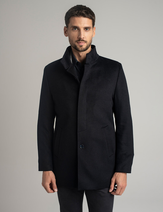 płaszcze i kurtki męskie Męski płaszcz wełniany rivara granatowy
