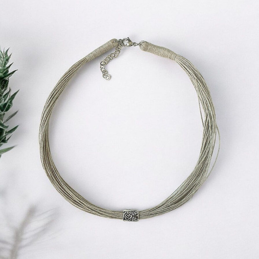 naszyjniki - inne Effy naszyjnik lniany