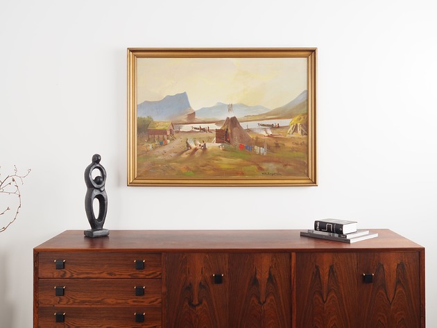 obrazy Obraz Obóz nad rzeką, XIX wiek, autor: Vilhelm Oskar Engstr