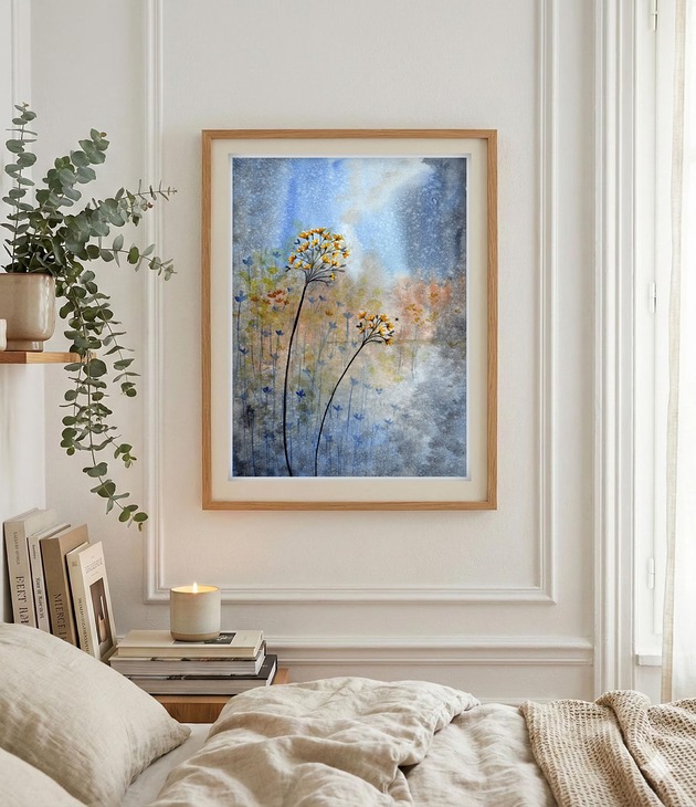 obrazy Oryginalna akwarela.Łąka A4