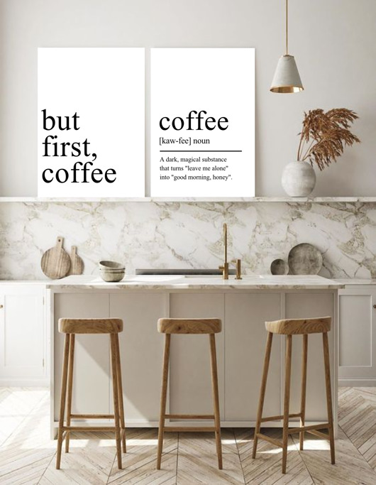 plakaty DWA PLAKATY do kuchni do kawiarni coffee kawa