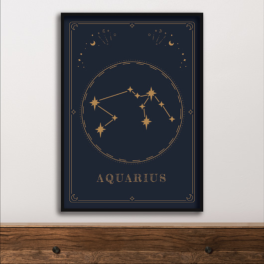 plakaty Plakat Wodnik/Aquarius Znaki Zodiaku Gwiazdozbiór