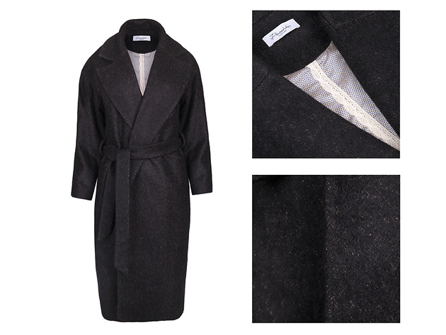 płaszcze damskie Płaszcz wełniany WOOL&BLACK Melange