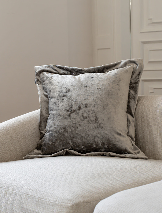 poduszki plecione Scala srebrna duża poduszka dekoracyjna 60x60 Prestige Line