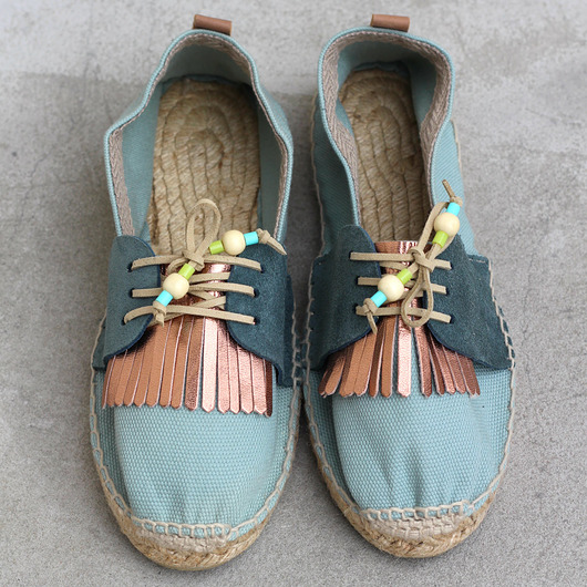 Ręcznie szyte espadryle rozm. 38 Knit Gang