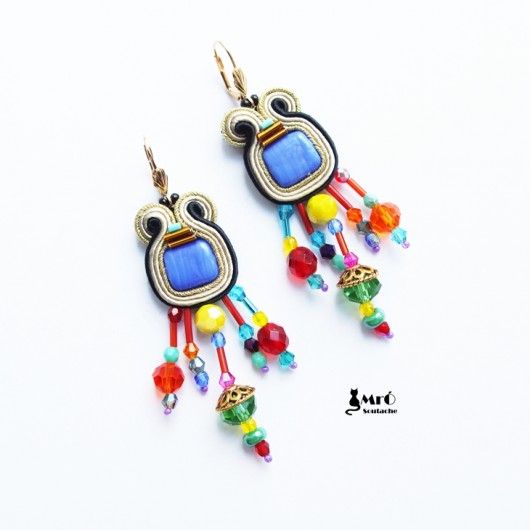 Letnie kolczyki Sutasz Mró Soutache