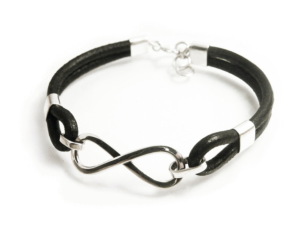 bransoletki srebrne Bransoletka nieskończoność, srebro 925