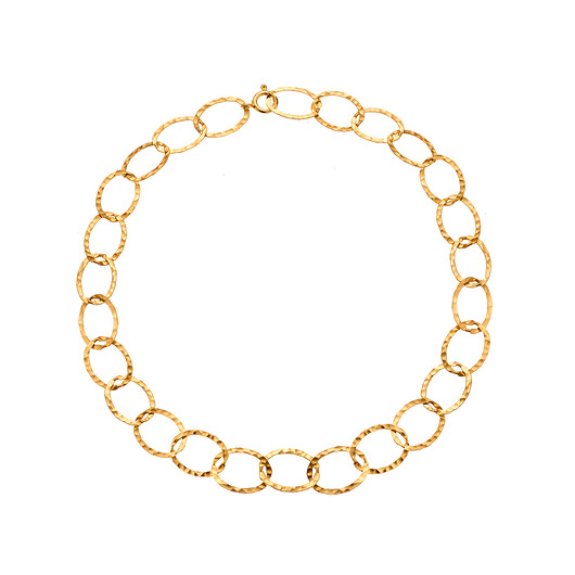 srebrne naszyjniki Srebrny pozłacany choker duże ogniwa BLOSSOM