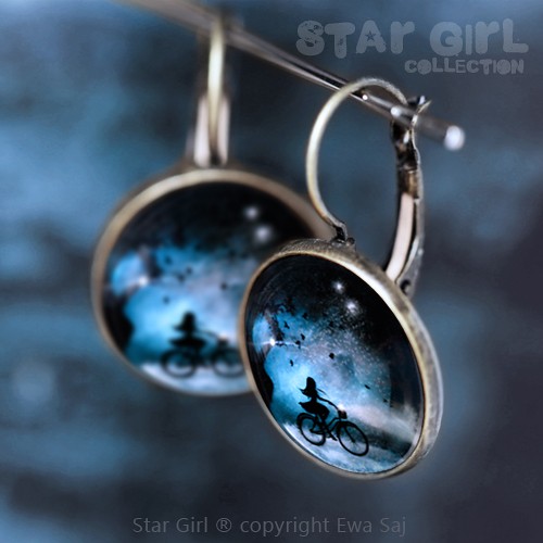 Star Girl collection, romantyczne kolczyki Ewa Saj Fotografie