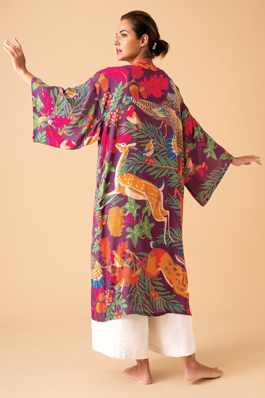 szlafroki damskie Kimono szlafrok  - Magic Forest
