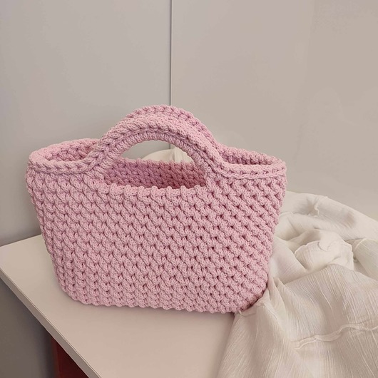 torebki do ręki Koszyk - torba do ręki ze sznurka 25cmx20cm