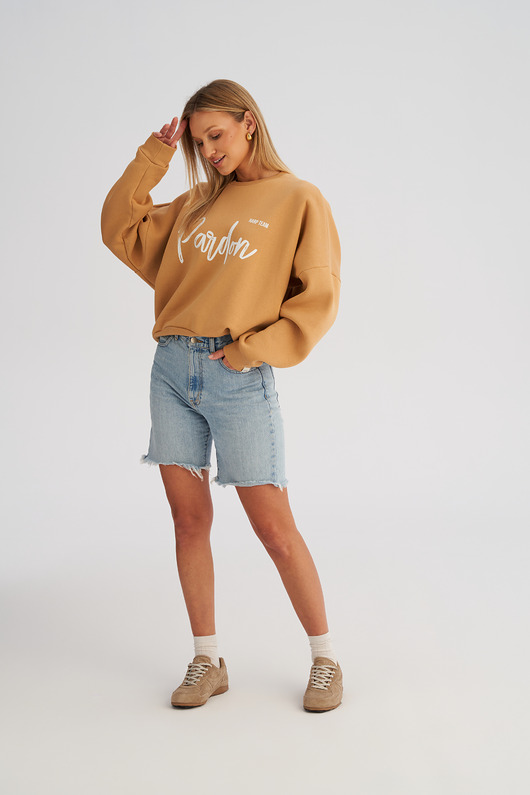 bluza bez kaptura damska Bluza bez kaptura LOOSE FIT honey PARDON damska