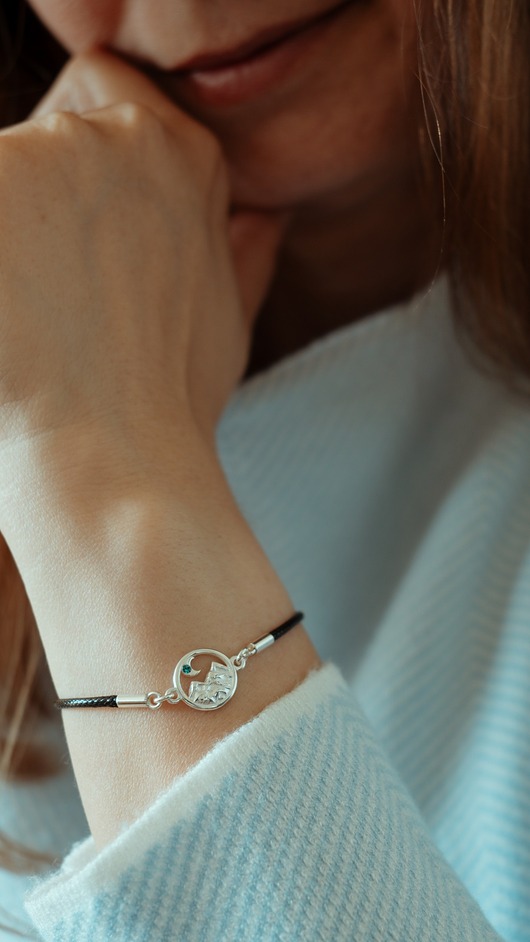 bransoletki na sznurku Bransoletka sznurkowa "Górska noc"