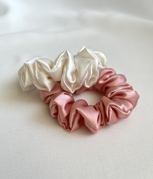 gumki do włosów Zestaw 2 jedwabnych gumek do włosów