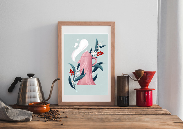 grafiki i ilustracje Kawa