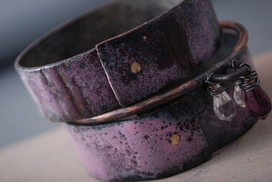 INDUSTRIAL CRYSTAL - emaliowane bransolety  Dorota Oyrzanowska