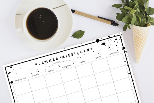 Planner miesięczny A4 "Ink" Joanna Klupś