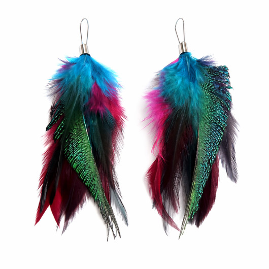 kolczyki z piórami Kolczyki z piór Indigo