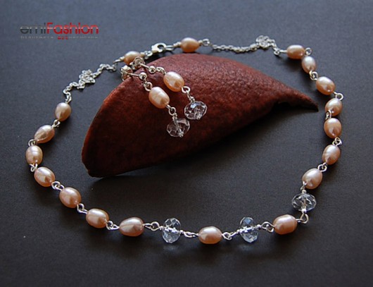 Perły i kryształ Swarovski w srebrze MAREMI Jewelry