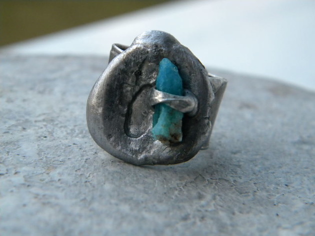 Roman Ancient Ring ;) surowy apatyt Beata Trotter