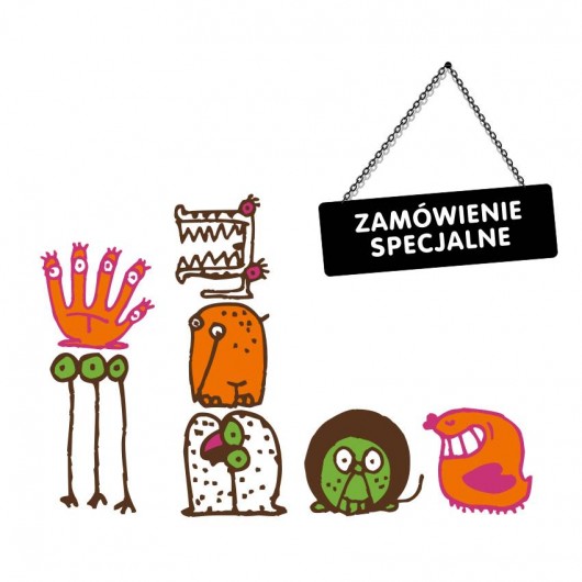Naklejka na ścianę_6 stworków_Wersja 2 XXXXXXOnly Stickers
