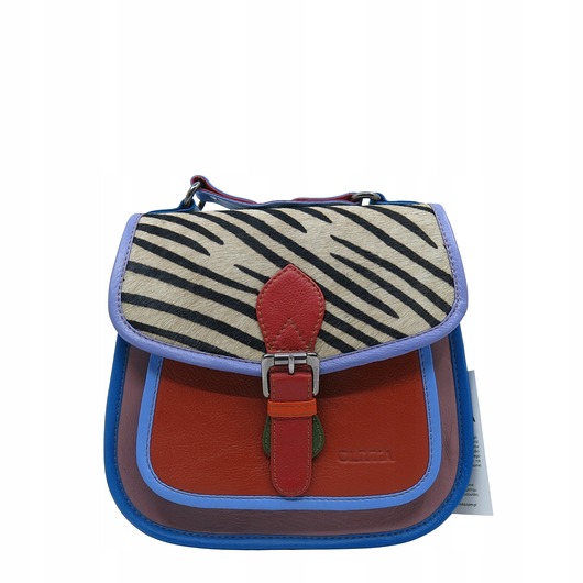 torby na ramię Torebka damska kolorowa skórzana skóra naturalna rączka pasek OLIVKA