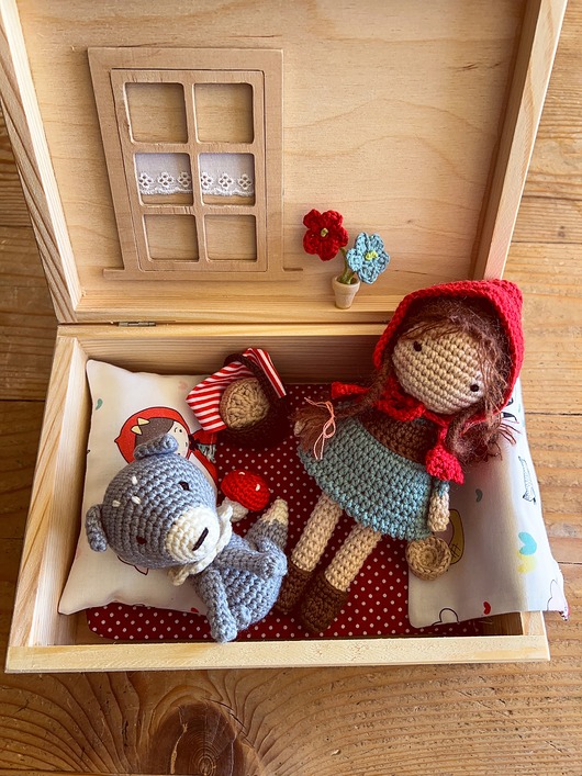 klocki i zabawki drewniane Czerwony Kapturek - bajkowy domek