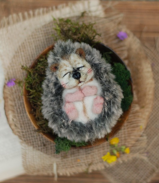misie i maskotki Jeżyk Miniaturka -Śpiący