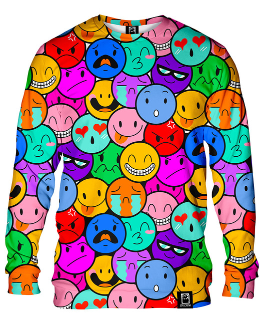 bluzy męskie Bluza Bez Kaptura Męska DR.CROW Smiles