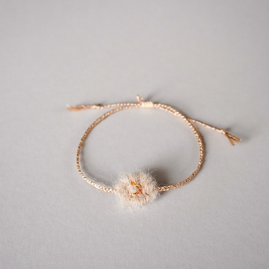 bransoletki - inne Bransoletka na sznurku z tkanym ręcznie elementem