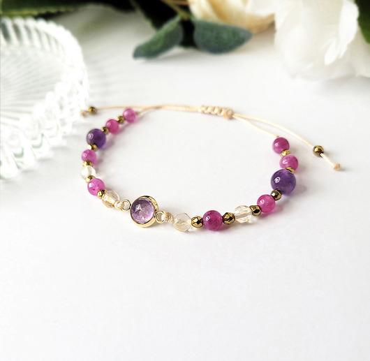 bransoletki z kamieni naturalnych BOGACTWO i spokój- jubilerski szlif