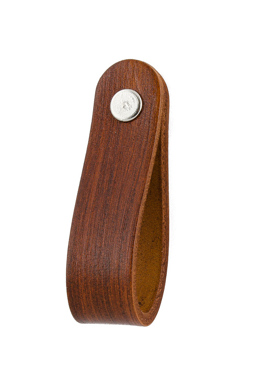 gałki do mebli Skórzany uchwyt meblowy COLORISO S TAN WOOD P