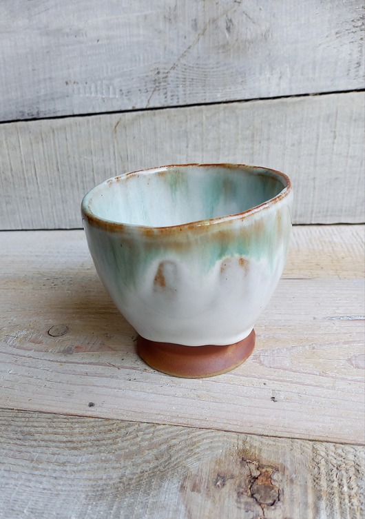 Duża ceramiczna filiżanka kamionkowa bez ucha ceramiKaMDeka