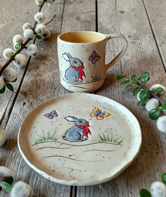 kubki Komplet wielkanocnych naczyń