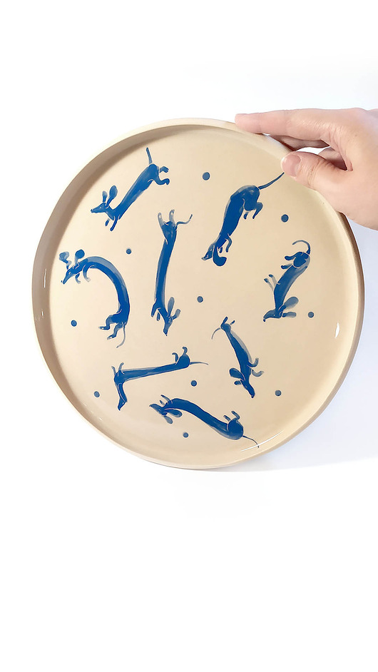 patery i talerze Talerz - pieski No_2