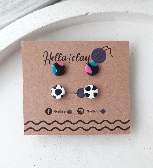 Minikolczyki 2pack Hellaclay