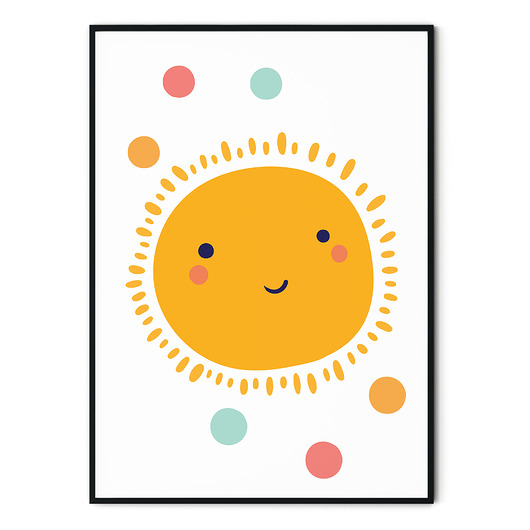 obrazy i plakaty do pokoju dziecięcego Plakat dla dzieci Słoneczko