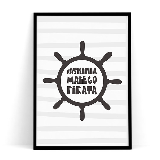 obrazy i plakaty do pokoju dziecięcego Plakat dziecięcy Jaskinia Małego Pirata