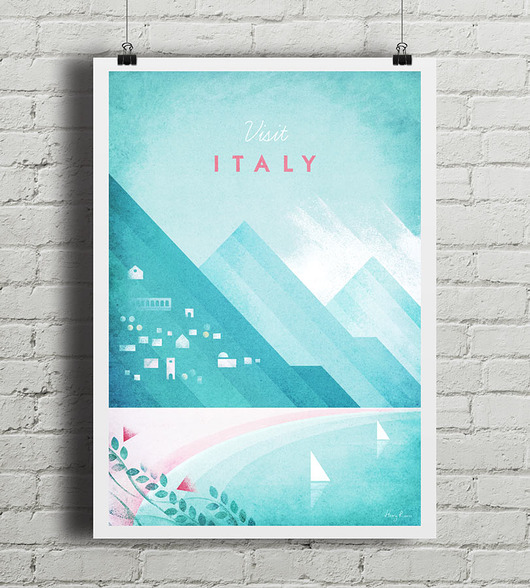 Włochy - Italia - vintage plakat minimalmill