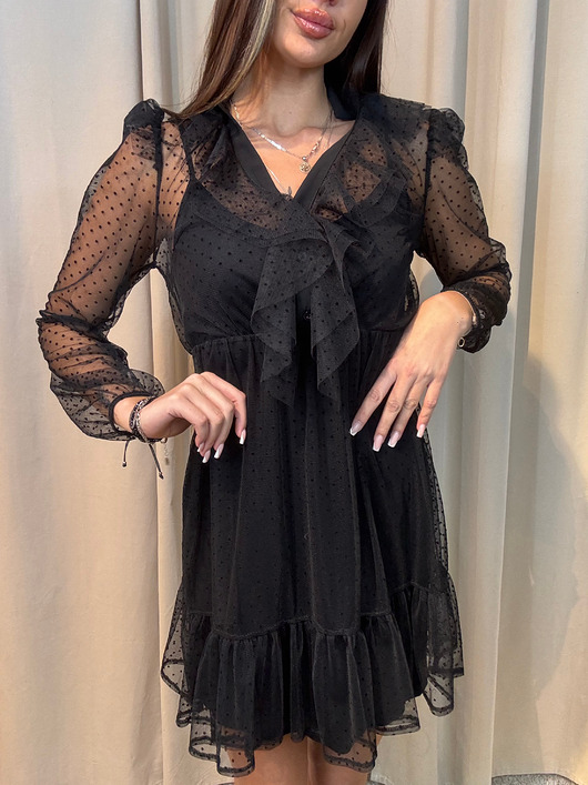 sukienki mini damskie Elegancka sukienka z siateczką