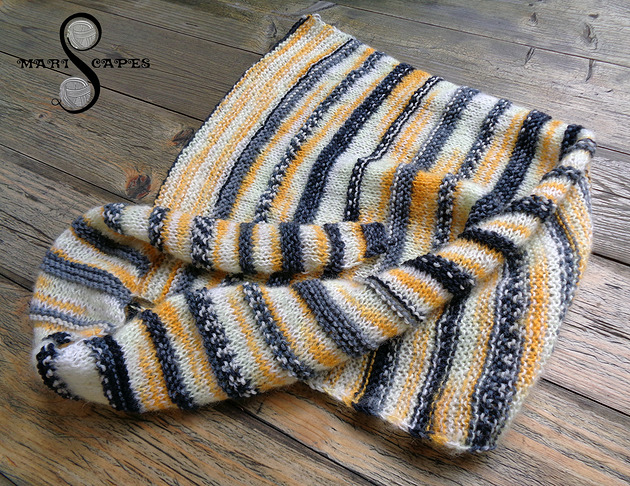 szale damskie UNIKAT szal-kameleon "Yellow & Grey"
