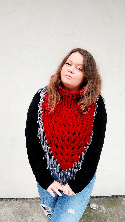 szale damskie Jesienne Otulenie z Kapturem