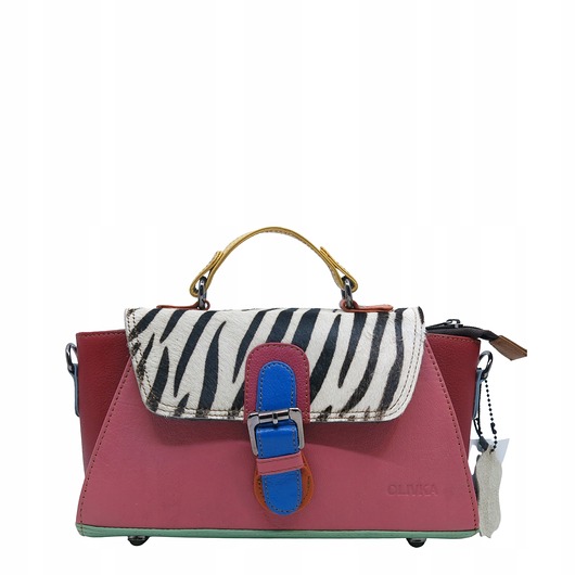 torby na ramię Torebka ze skóry naturalnej retro do ręki regulowany pasek elegancka OLIVKA