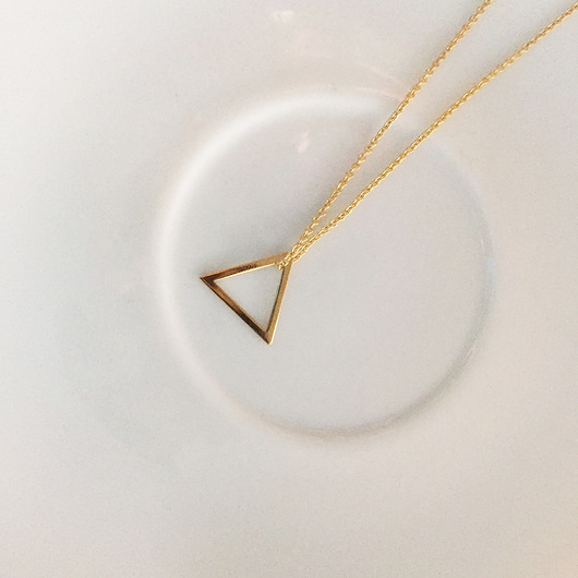 złote naszyjniki NASZYJNIK złoty  trójkąt, z trójkątem