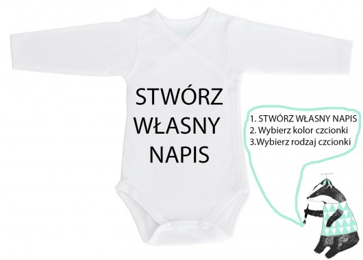 Body kopertowe - własny napis Infante