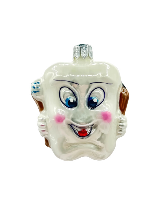 ozdoby choinkowe Bombka choinkowa: Uśmiechnięty ząbek z pastą i szczoteczką: brązowy