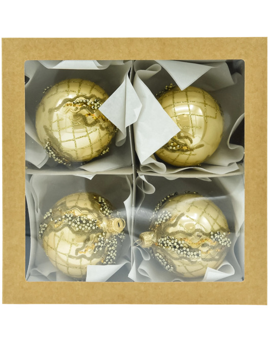 bombki Bombki okrągłe złote: ekskluzywny zestaw