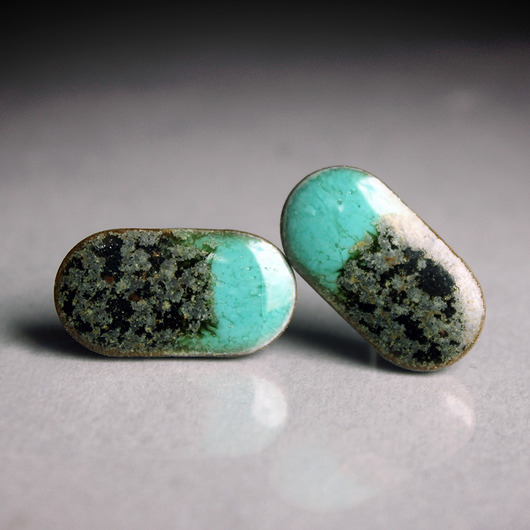 kolczyki ceramiczne PILL/stal chirurgiczna/